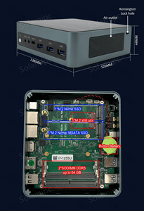 13Th Gen NUC Mini PC Intel Core i7 1360P DDR5 Windows 11 Office Desktop Mini Computer