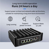 Fanless Soft Router Pfsense Mini PC Intel Celeron N5105 4x2.5G Lan Firewall Appliance Proxmox