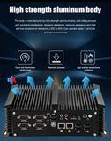 Fanless Mini Desktop Industrial PC Core i7 8550U Windows 10 Embedded PC Box