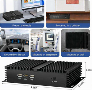 12Th Gen X86 Rugged Fanless Industrial Mini PC Core i7 1255U Windows 11 Linux 2xRS232 COM