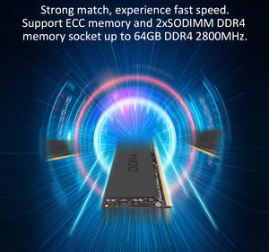 Intel Coﬀee Lake Mini Gamer PC Xeon W-10885M 2176M Win11 2*DDR4 NVME Triple 4K Displays