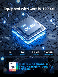 Intel 12Th Gen Gaming Mini PC Desktop Computer i9 12900H 14C/20T Windows 11 Thunderbolt 4