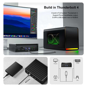 Fanless Mini PC Intel Core i7-1255U | Windows 11 Thunderbolt 4;Quad-screen Display